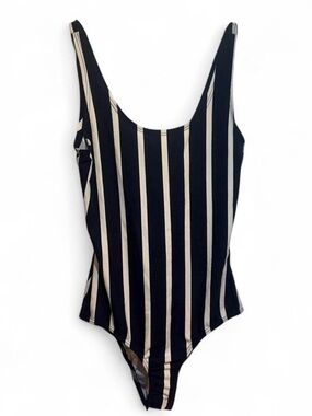 Charlotte Russe Navy/White Bodysuit - Size XS